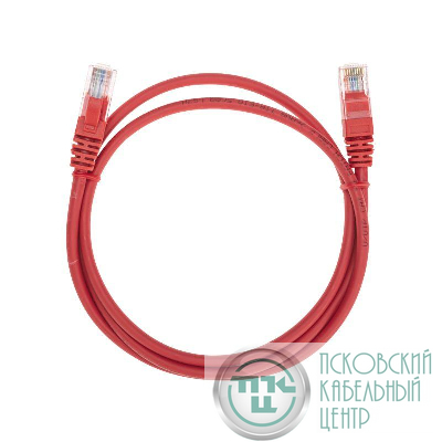 Патч-корд U/UTP CAT 5e RJ45-RJ45 26AWG LSZH красн. 1м Rexant 02-0103-1