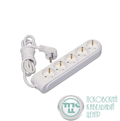 Удлинитель 5х7м с заземл. 16А IP20 защ. шторки Makel N5210073
