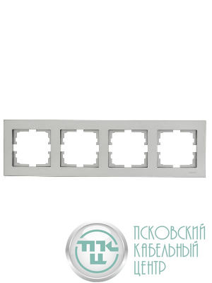 Рамка 4-местн. горизонт. VESNA платина LEZARD 742-3500-149