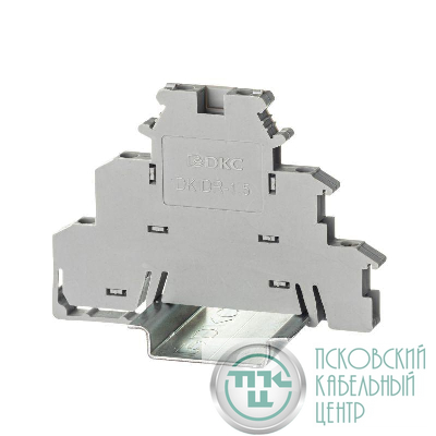 Клемма трехуровневая винтовой зажим 6 точек подключения 2.5кв.мм сер. DKC DKIDR-1.5