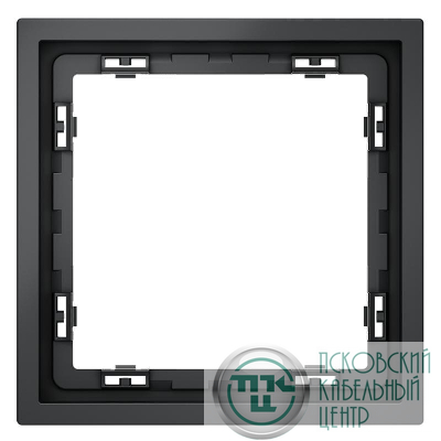 Рамка 1-м S70 пластик. графит Voltum VLS100107