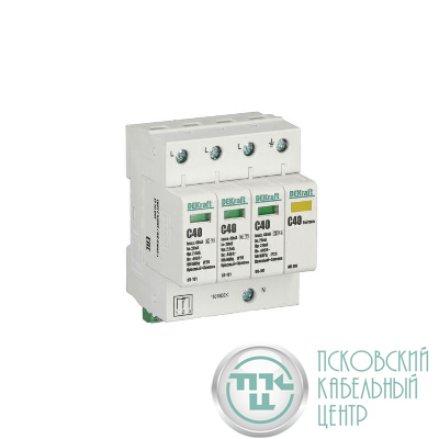 Ограничитель перенапряжения ОП-101 4п 40кА C 420В DEKraft 18018DEK