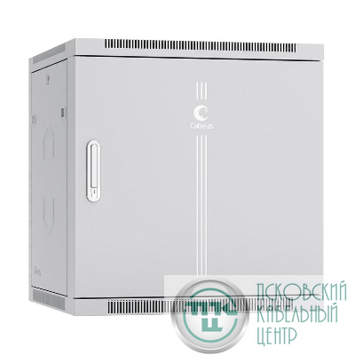 Шкаф телекоммуникационный настенный разобранный SH-05F-12U60/35m-R 19дюйм 12U 600х350х635мм дверь метал. сер. (RAL 7035) Cabeus 10751c