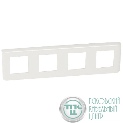 Рамка 4х2мод. Mosaic New горизонт. бел. Leg 078808