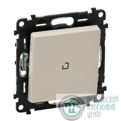 Выключатель 1-кл. СП Valena Life 10А IP20 250В 10AX с индикацией с лицев. панелью безвинтов. зажимы механизм сл. кость Leg 752204