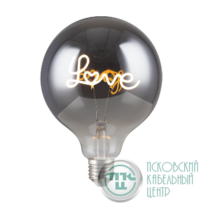 Лампа светодиодная филаментная Loft 271 G125 4Вт 3000К E27 Voltega 8523