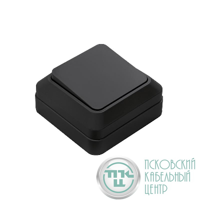 Выключатель 1-кл. BOLLETO накладной 7021B черн. IN HOME 4690612061016