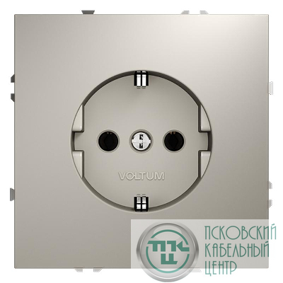Розетка 1-м СП S70 16А с заземл. механизм кашемир Voltum VLS040103