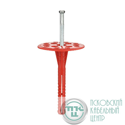 Дюбель для теплоизоляции с мет. гвоздем 10х90 (уп.100шт) Tech-KREP 138604