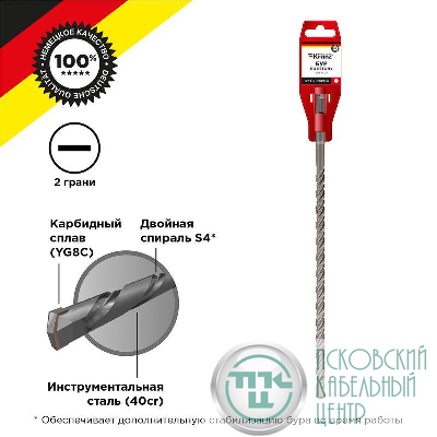 Бур по бетону 12x800x740мм SDS PLUS Kranz KR-91-0075