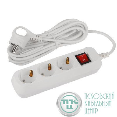 Удлинитель 3х5м с заземл. с выкл. ПВС 3х0.75 UDL-10-350-ES Greenline Эра Б0065080