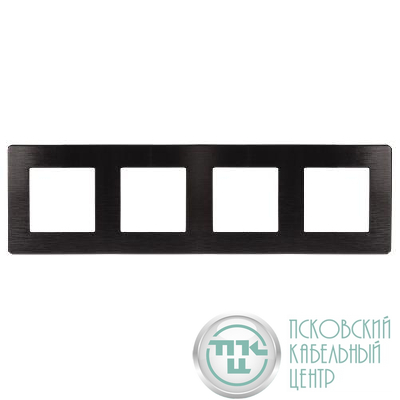 Рамка 4-м 12-5104-06 сатин черн. Эра Б0052534