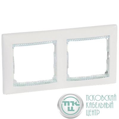 Рамка 2-м СП Valena IP20 горизонт. бел. кристалл (блист.) IEK 694244