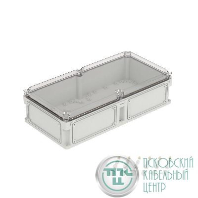 Корпус 600х300х160мм IP67 с прозр. крышкой 35мм с фланцами пластик. DKC 563311