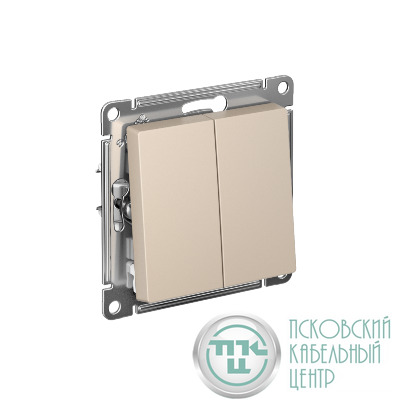 Выключатель 2-кл. AtlasDesign (сх. 5) 10А с самовозвратом механизм песочн. SE ATN001217