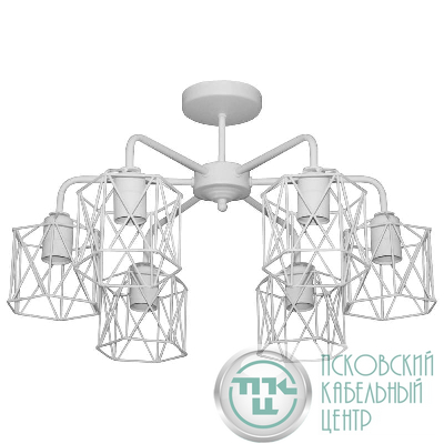 Светильник "Стелла" 161 НПБ 01-6х60-142 Е27 ИУ бел. муар Элетех 1005404670