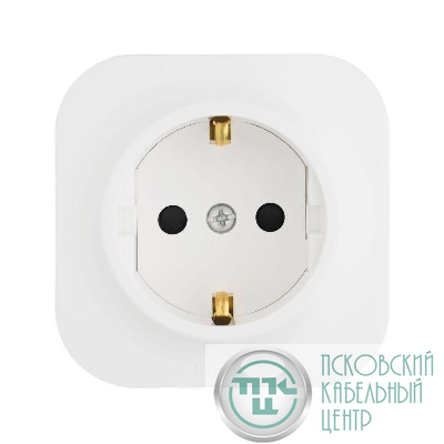Розетка 1-м ОП Quteo 16А IP20 2P+E с заземл. без защ. шторок бел. IEK 782211