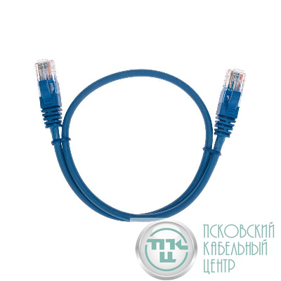 Патч-корд U/UTP CAT 5e RJ45-RJ45 26AWG LSZH син. 0.5м Rexant 02-0104-05