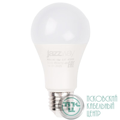 Лампа светодиодная низковольтная PLED-A60 MO 15Вт 4000К холод. бел. E27 12-48В AC/DC Pro JazzWay 5050563