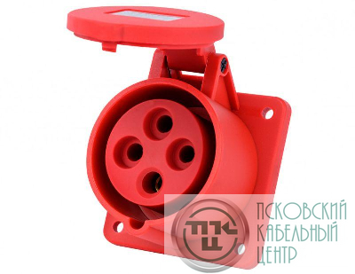 Розетка для скрытой проводки 3Р+РЕ 16А 380В IP44 РЩ-103 DEKraft 26262DEK