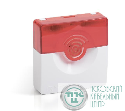 Оповещатель пожарный комбинированный свето-звуковой адресный ОПОП 124-R3 бел./красн. Рубеж Rbz-338683