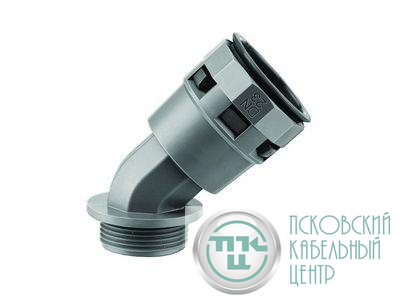 Переходник 45град. труба-коробка DN 12мм М16х1.5 полиамид черн. IP66 DKC PAL12M16N
