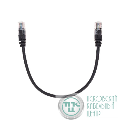 Патч-корд U/UTP CAT 5e RJ45-RJ45 26AWG LSZH черн. 0.3м Rexant 02-0102-03