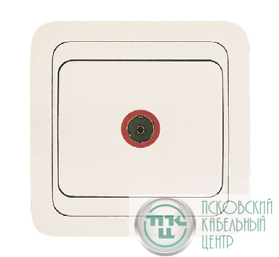 Розетка телевизионная TV 1-м СП Mimoza 16А IP20 бел./бел. Makel 12007