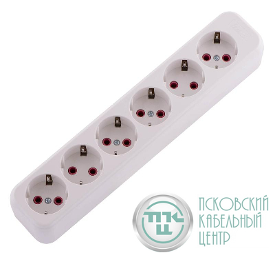 Колодка удлинителя 6-м с заземл. Lila LEZARD 720-0600-601
