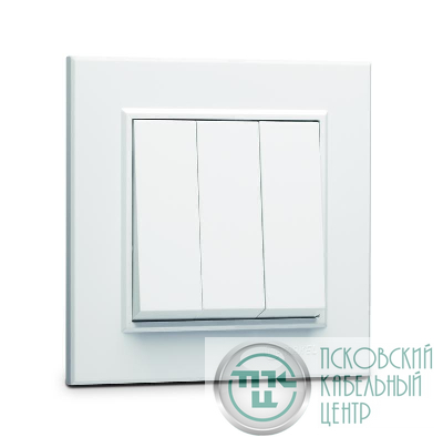 Выключатель 3 клав.1 вход 3 выхода KAREA бел. Makel 56001091