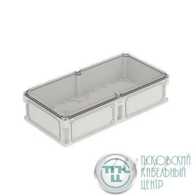 Корпус 600х300х146мм IP67 с прозр. крышкой 21мм с фланцами пластик. DKC 563211