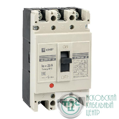 Выключатель автоматический 3п 100/20А 35кА ВА-99М PROxima EKF mccb99-100-20m