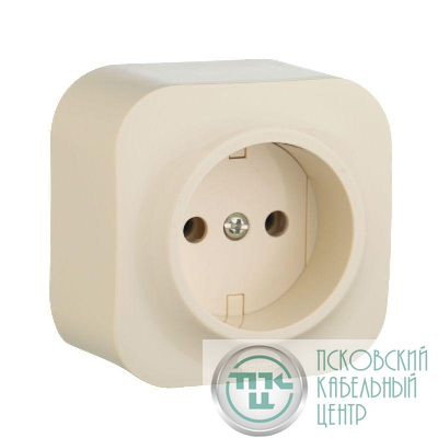 Розетка 1-м ОП Quteo 16А IP20 2P без заземл. без защ. шторок сл. кость IEK 782240