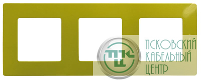 Рамка 3-м СП Etika IP20 зел. папоротник IEK 672543