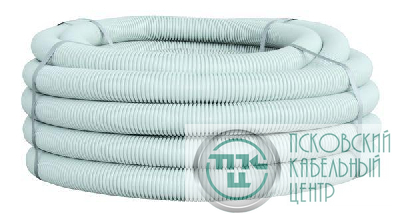 Труба гофрированная ПВХ d63мм с протяжкой сер. (уп.15м) Plast PROxima EKF tg-z-63