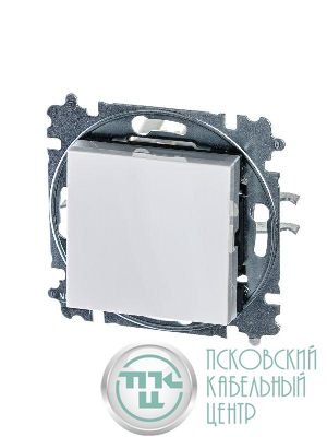 Выключатель кнопочный 1-кл. СП Levit IP20 бел./ледяной ABB 2CHH599145A6001