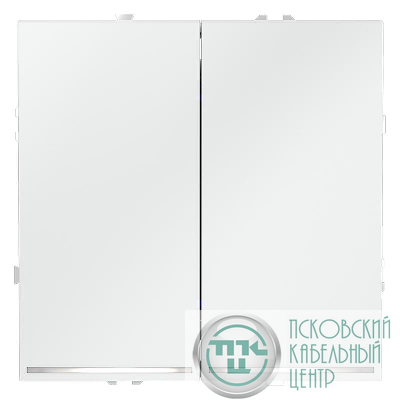 Выключатель 2-кл. СП S70 10А с подсветкой механизм бел. матов. Voltum VLS020202