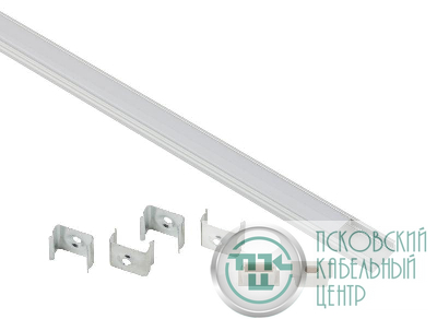 Комплект с накладным анодированным профилем CAB262 16х6мм 2м 1506 Эра Б0039463