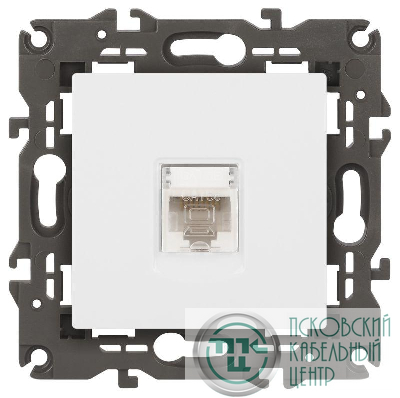 Розетка компьютерная 1-м Elegance 14-3107-01 RJ45 IP20 механизм бел. Эра Б0034302