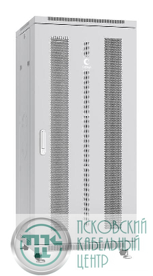 Шкаф монтажный телекоммуникационный напольн. ND-05C-27U60/60 19дюйм 27U 600х600х1388мм для распределит. и серверн. оборудования; передн. и задн. перфорир. двери ручка с замком RAL 7035 сер. Cabeus 7885c