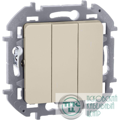 Выключатель 3-кл. Inspiria 10АХ 250В винтов. зажимы сл. кость IEK 673541