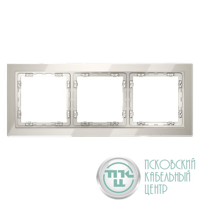 Рамка 3-м S70 стеклян. кашемир Voltum VLS110303