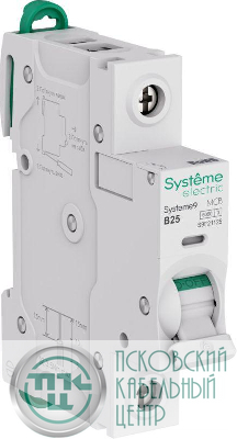 Выключатель автоматический 1п B 25А 6кА Systeme9 230В SE S9F21125