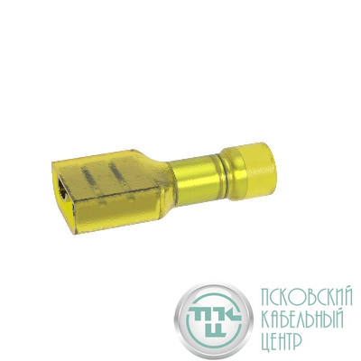 Наконечник-разъем плоский розетка 6.3х0.8 полностью изолированный для кабеля сечением до 6.0кв.мм DKC IFCS-FI-6.0-6.3-8