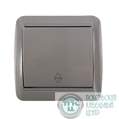 Переключатель проходной 1-кл. ОП Клио 10А IP44 сер. UNIVersal К2230-Gr