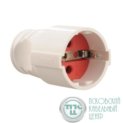 Розетка штепсельная Accessories с заземл. бел. LEZARD 715-0701-607