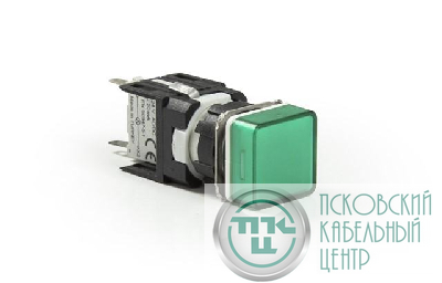 Арматура сигнальная 16мм квадратная 12-24 AC/DC зел. EMAS D090KXY