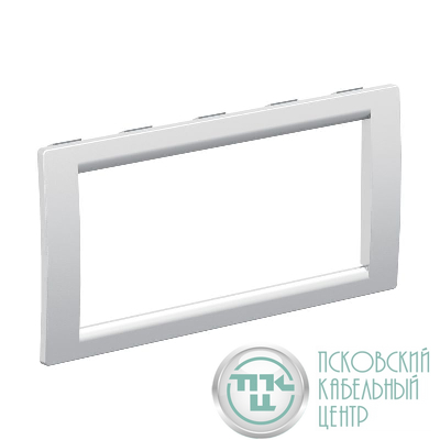 Рамка 4мод. универс. под Brava/VIVA/45х45 сер. металлик DKC F00013G