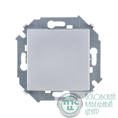 Переключатель проходной 1-кл. СП Simon 15 16А IP20 винтов. зажим механизм алюм. Simon 1591201-033