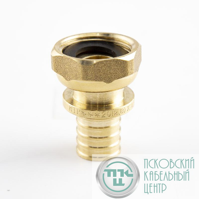 Муфта с накидной гайкой аксиальная латунь 16х3/4дюйм жел. RTP 34791